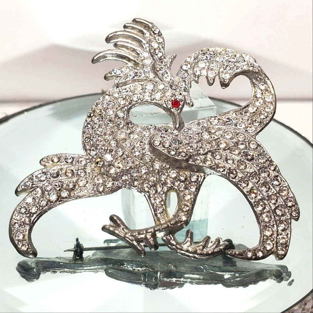 Massive & Wild MARCEL BOUCHER Firebird Phoenix Crystal Brooch